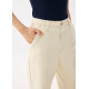 Cotton High Waist Straight Leg Pants