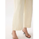 Cotton High Waist Straight Leg Pants