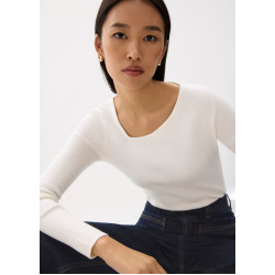 Fitted Asymmetric Knit Top