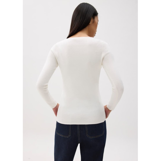 Fitted Asymmetric Knit Top