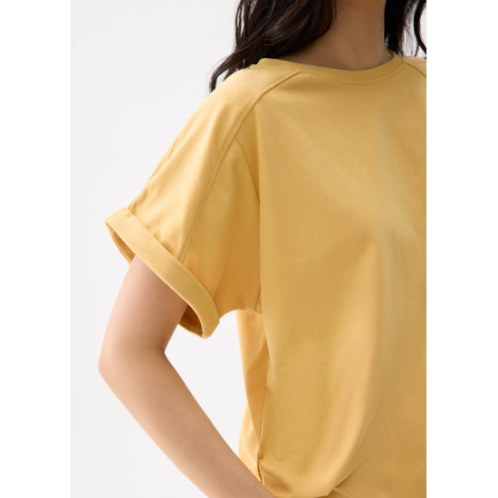 Oversized Jersey Round Neck Tee