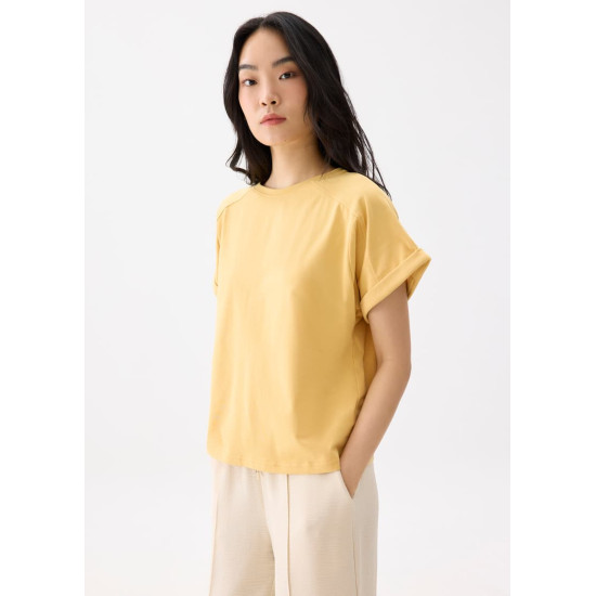 Oversized Jersey Round Neck Tee