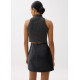 High Waist Vegan Leather A-line Mini Skirt