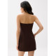 Padded A-line Tube Mini Dress