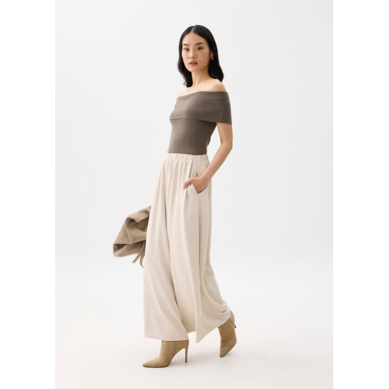 Elastic High Waist Palazzo Pants