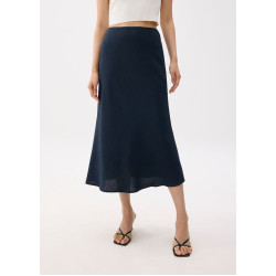 Textured High Waist Bias Cut Skirt