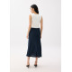 Textured High Waist Bias Cut Skirt