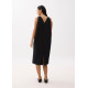 Neoprene Round Neck Shift Midaxi Dress