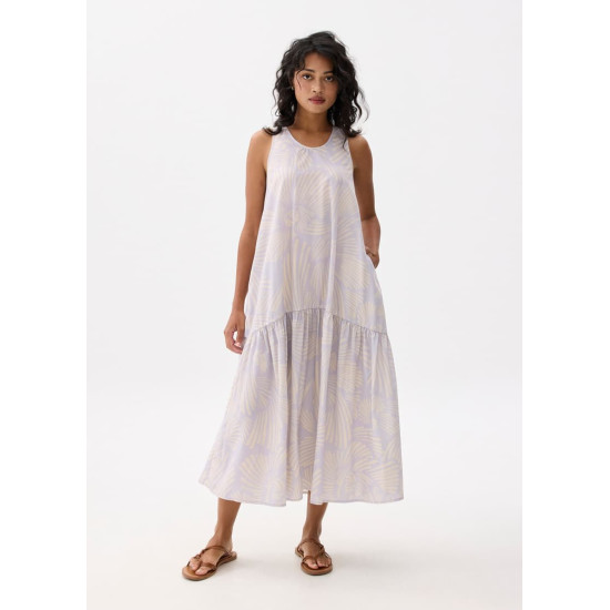 Drop Waist Trapeze Maxi Dress