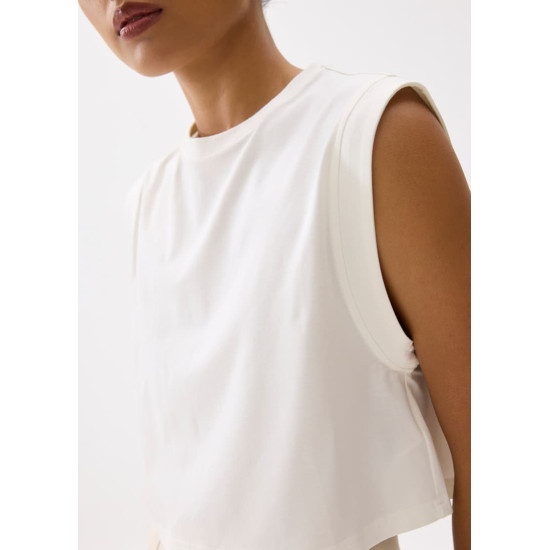 Relaxed Jersey Crop Muscle Tee