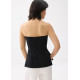 Padded Fitted Straight Neck Tube Top