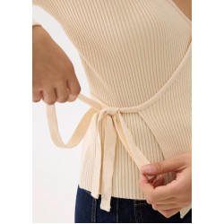 Fitted Knit Wrap Top