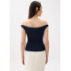 Knit Fitted Off Shoulder Top