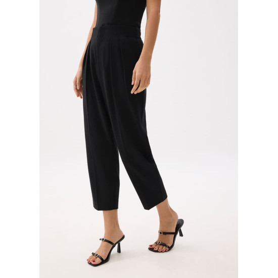 Mika Elastic Pleated Peg Leg Pants