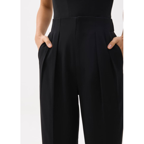 Mika Elastic Pleated Peg Leg Pants