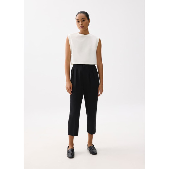 Mika Elastic Pleated Peg Leg Pants