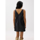 Reversible Vegan Leather Shift Mini Dress