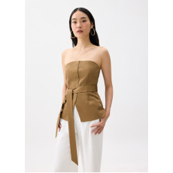 Cotton Belted Tube Top