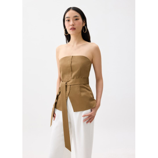 Cotton Belted Tube Top