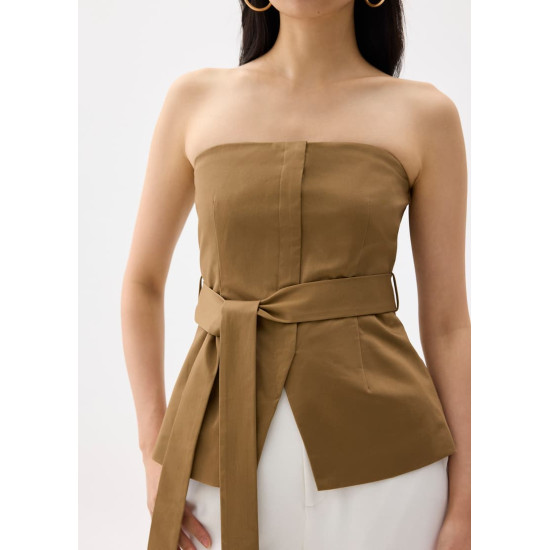 Cotton Belted Tube Top