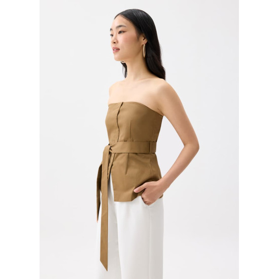 Cotton Belted Tube Top