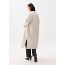 V-neck Straight Front Wrap Coat