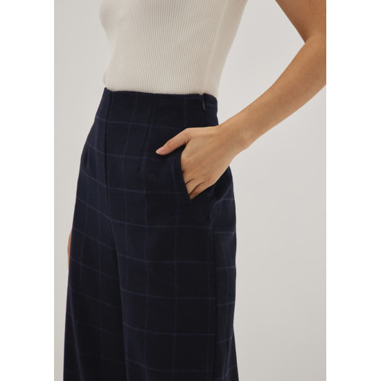 Checkered Wide Leg Culottes