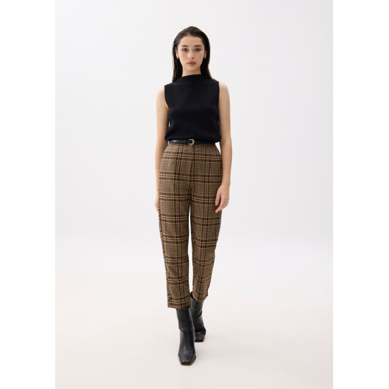 Aurinda Plaid Peg Leg Pants