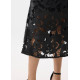 Vegan Leather Lace A-line Midaxi Skirt