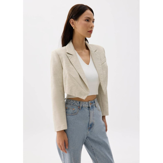 Tailored Boxy Crop Blazer