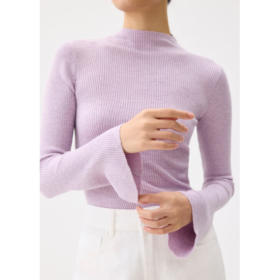 Knit Fitted High Neck Top