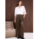 Leggy™ Elastic High Waist Vegan Leather Wide Leg Pants