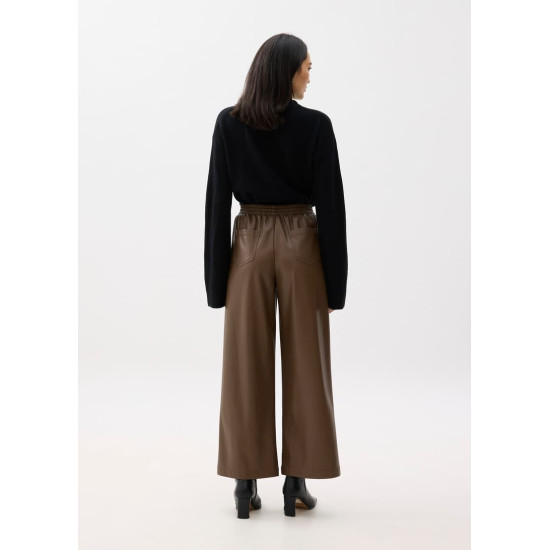 Leggy™ Elastic High Waist Vegan Leather Wide Leg Pants