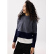 Mock Neck Colour Block Sweater