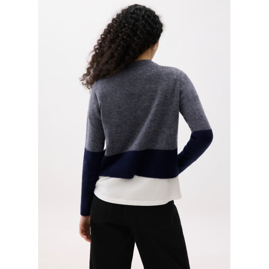 Mock Neck Colour Block Sweater