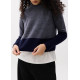 Mock Neck Colour Block Sweater