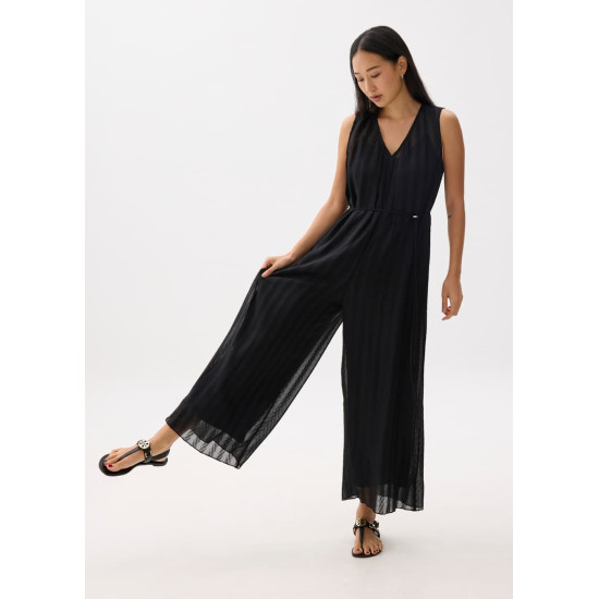 Relaxed Crinkled Wide Leg Jumpsuit