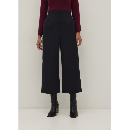 Jazlyn Textured Twill Wide Leg Pants