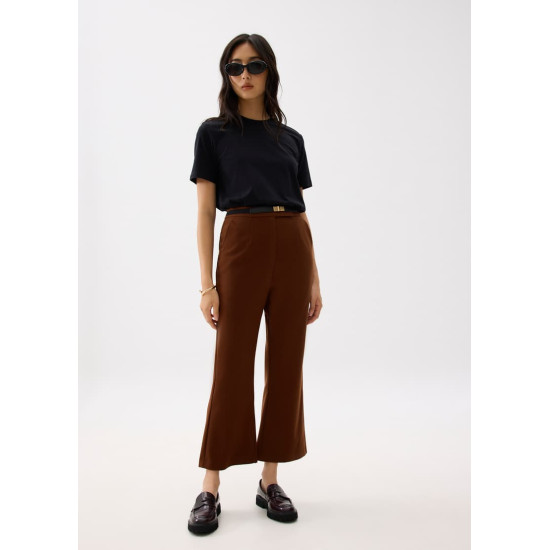 High Waist Ankle Length Boot Cut Pants