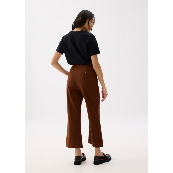 High Waist Ankle Length Boot Cut Pants