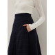 Checkered High Waist A-line Midi Skirt