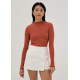 Camina Ribbed Knit Turtle Neck Top