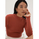 Camina Ribbed Knit Turtle Neck Top