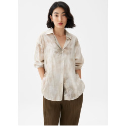 Oversized Abstract Collared Shirt