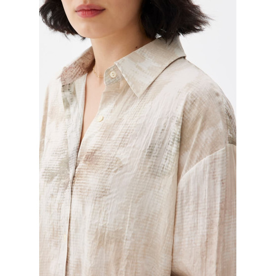 Oversized Abstract Collared Shirt