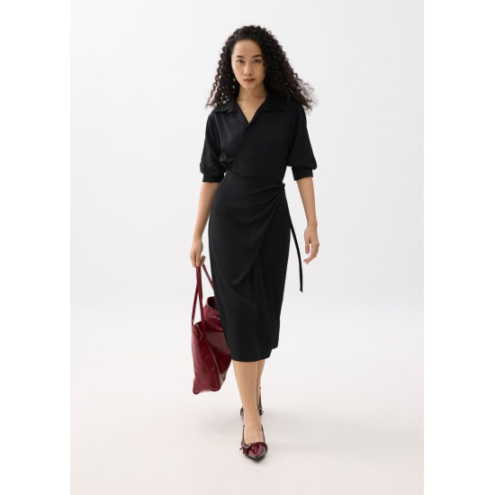 RuchedReady™ Xiu Wrap Midi Dress