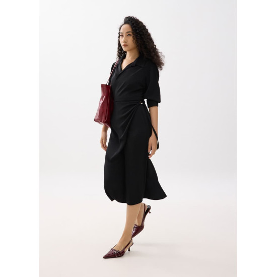 RuchedReady™ Xiu Wrap Midi Dress