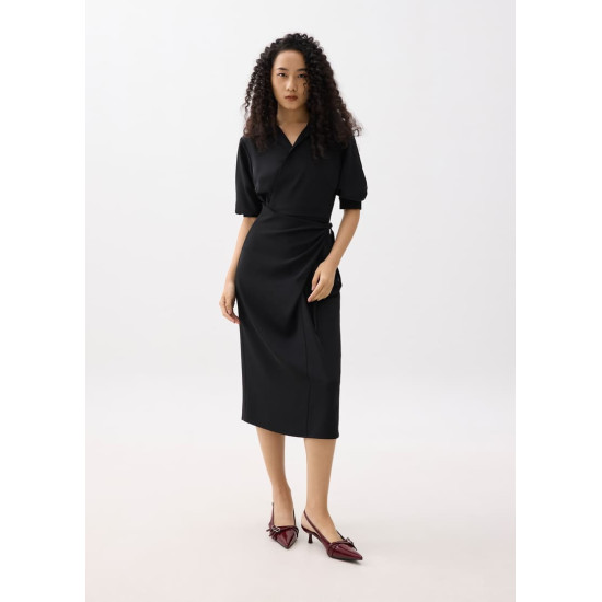 RuchedReady™ Xiu Wrap Midi Dress