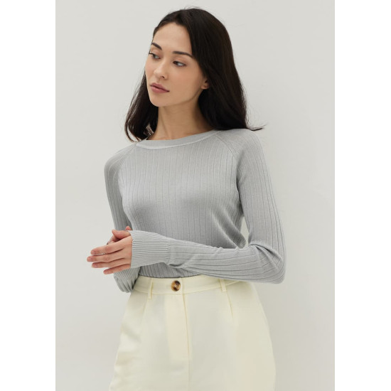 Wiley Lurex Glitter Ribbed Knit Top