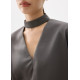 Sally Satin V-neck Batwing Blouse